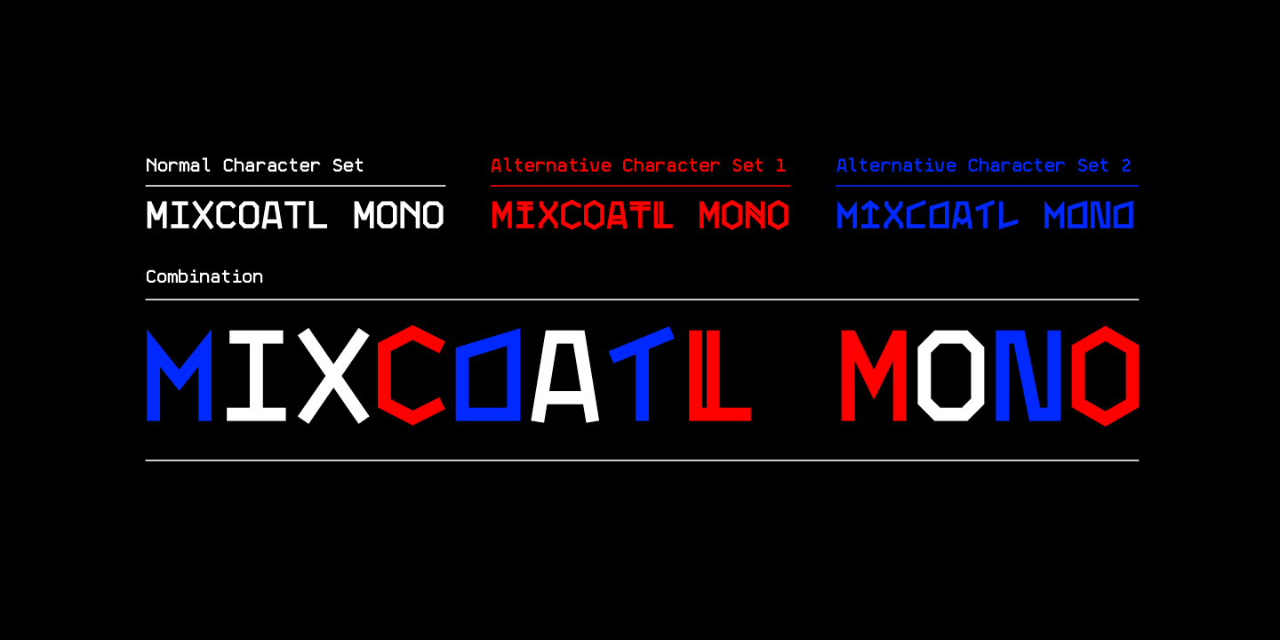 Mixcoatl Mono Regular Font preview